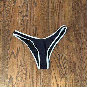 Edikted Black Bikini Bottom with White Trim